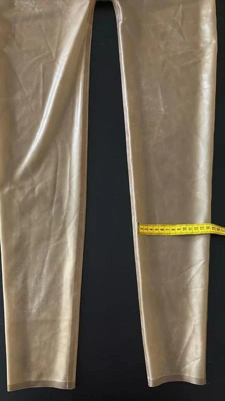 Macacão de látex feminino Transparente/Miel Tamanho M/38 com puxadores – photo 11